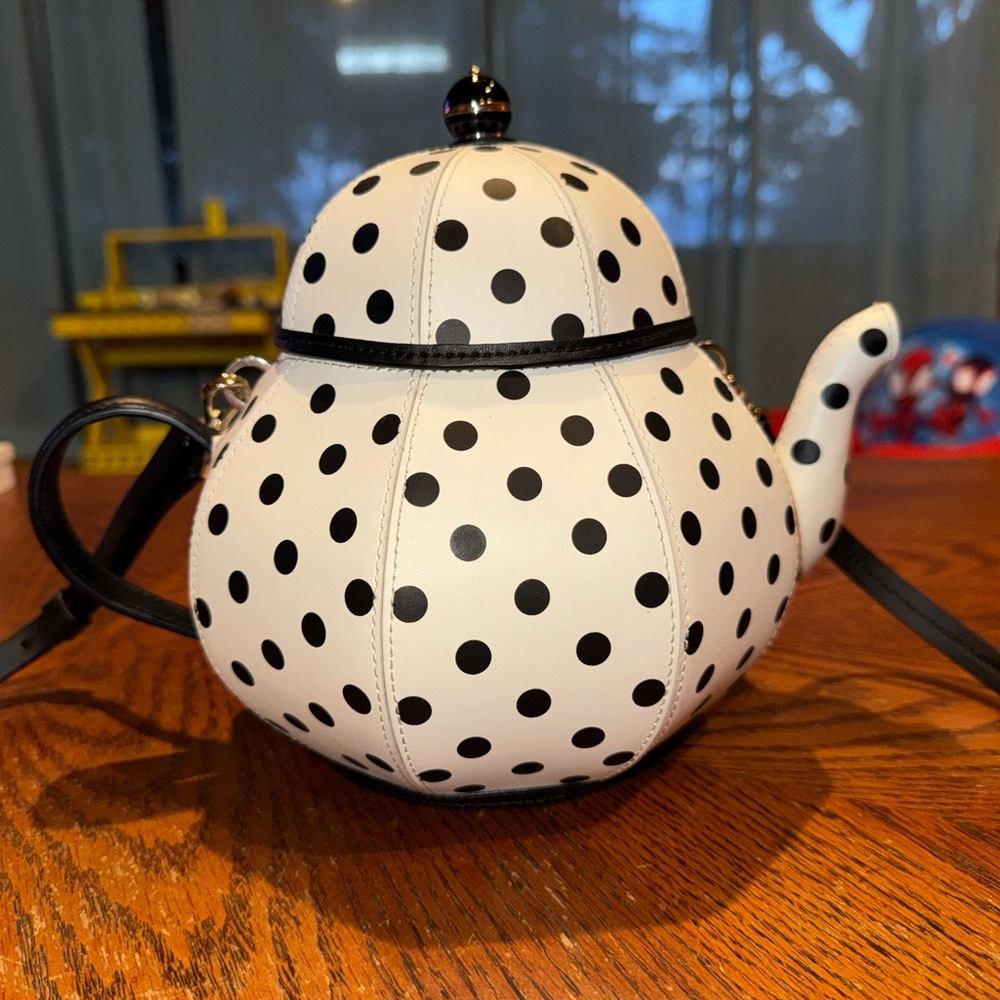 Kate Spade Black and White Teapot Handbag